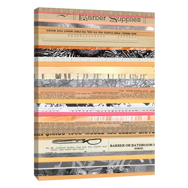 PTM Images 9-105696 PTM Canvas Collection 10" x 8" - "Paper Strip Collage B" Giclee Abstract Art Print on Canvas