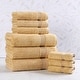 preview thumbnail 101 of 148, Superior Heritage Egyptian Cotton Absorbent 9-Piece Towel Set Gold