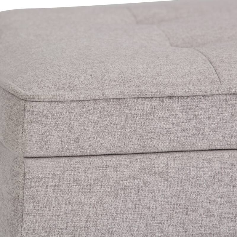 Storage Ottoman Bench with Open Bottom