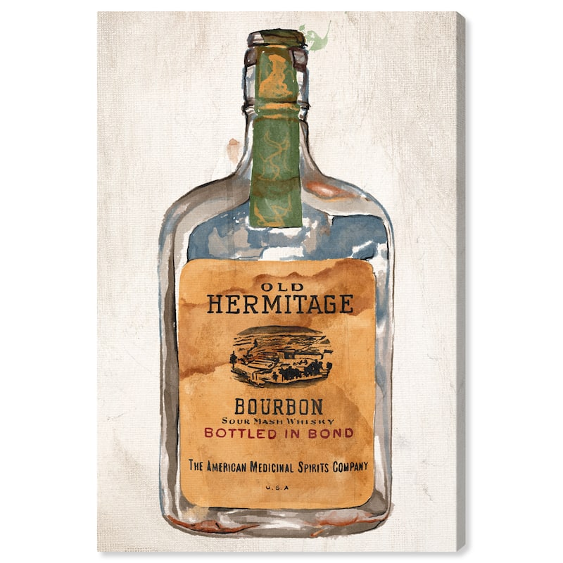 Wynwood Studio 'Bourbon Whiskey' Drinks and Spirits Wall Art Canvas Print Liquor - Brown, White