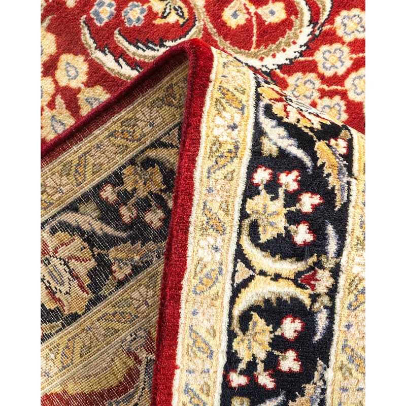 Overton Hand Knotted Wool Vintage Inspired Traditional Mogul Red Area Rug - Scatter