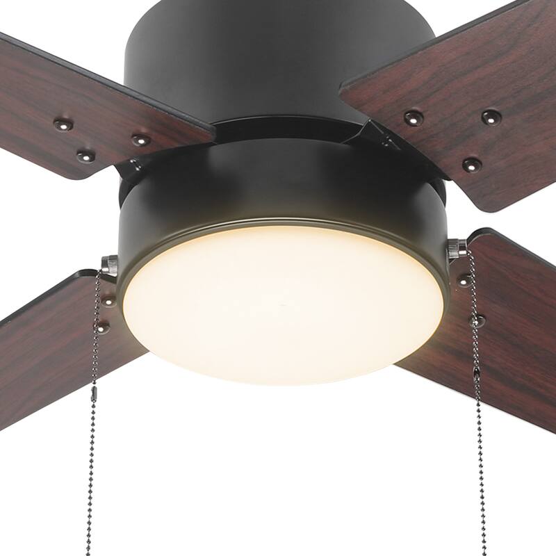 CARRO Arete 52" 4-Blade Indoor Ceiling Fan with Light -Pull Chain -Reversible Blade
