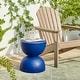 preview thumbnail 15 of 58, Glitzhome 18"H Modern MGO Faux Terrazzo Planter Stand Garden Stool Blue