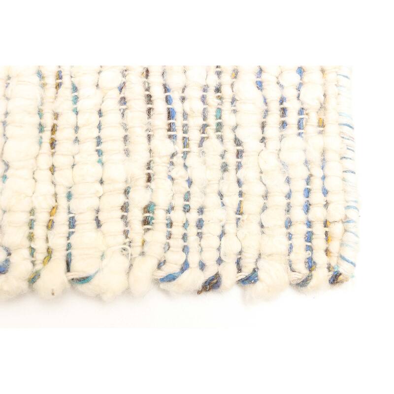 ECARPETGALLERY Braid weave Sienna Cream Wool Rug - 4'11 x 7'11