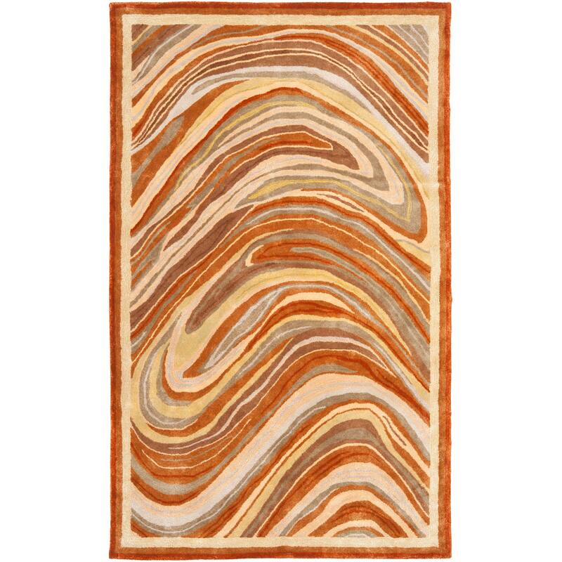 Martha Stewart by SAFAVIEH Handmade Marble Swirl Wool/ Viscose Rug