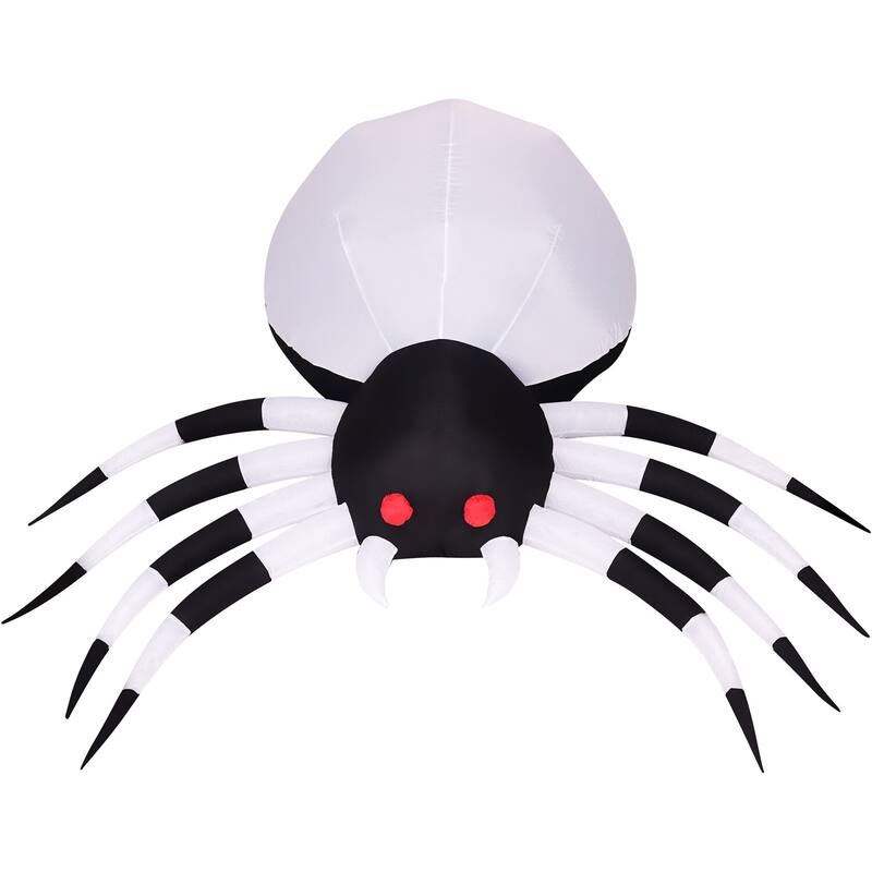 Haunted Hill Farm 6-Ft. Inflatable Pre-Lit Spider with Disco Lights