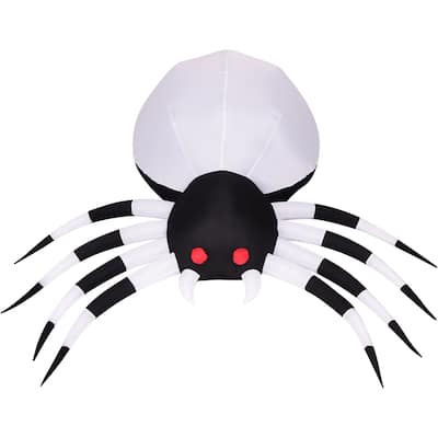 Haunted Hill Farm 6-Ft. Inflatable Pre-Lit Spider with Disco Lights