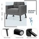 preview thumbnail 10 of 31, Costway Set of 2 Modern Tufted Accent Chair Linen Upholstered Armchair