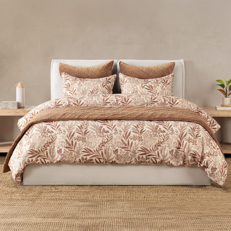 Villa by Classic Home Mulberry 3-Piece Linen Blend Duvet Set