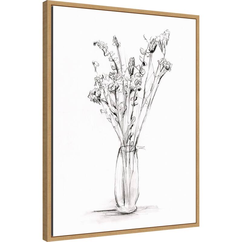 Amanti Art Wild Bouquet Study II by Ethan Harper Framed Canvas Wall Art Print - Sylvie Maple