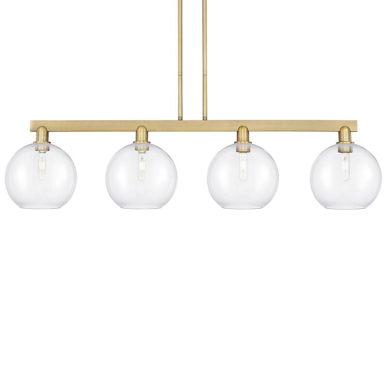 Innovations Lighting 716-4I-13-53 Athens Linear Athens 4 Light 53" - Brushed Brass / Clear