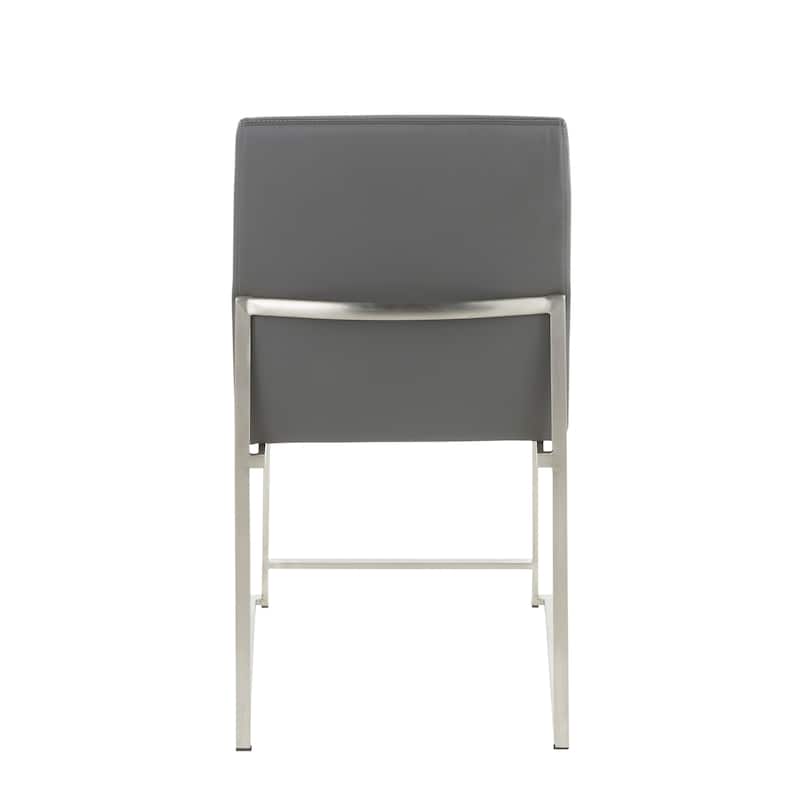 Silver Orchid Forrest High Back Stainless Steel Dining Chair (Set of 2)