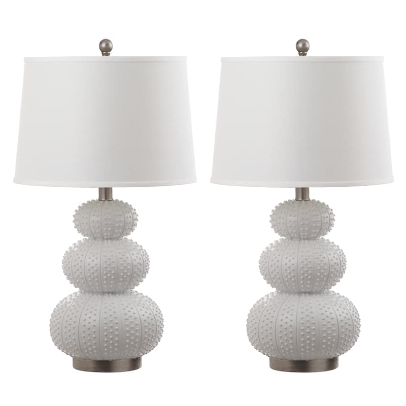 SAFAVIEH Lighting Nikita 29-inch Off-White Gourd Table Lamp (Set of 2) - 16"x16"x28.5" - 16Wx16Dx29H