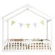 preview thumbnail 4 of 14, House-Style Double Twin Size Floor Bed with Fence, Guardrails, without Door