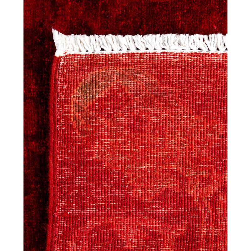 Overdyed One-of-a-Kind Hand-Knotted Area Rug - Red - 3' 1" x 5' 0"