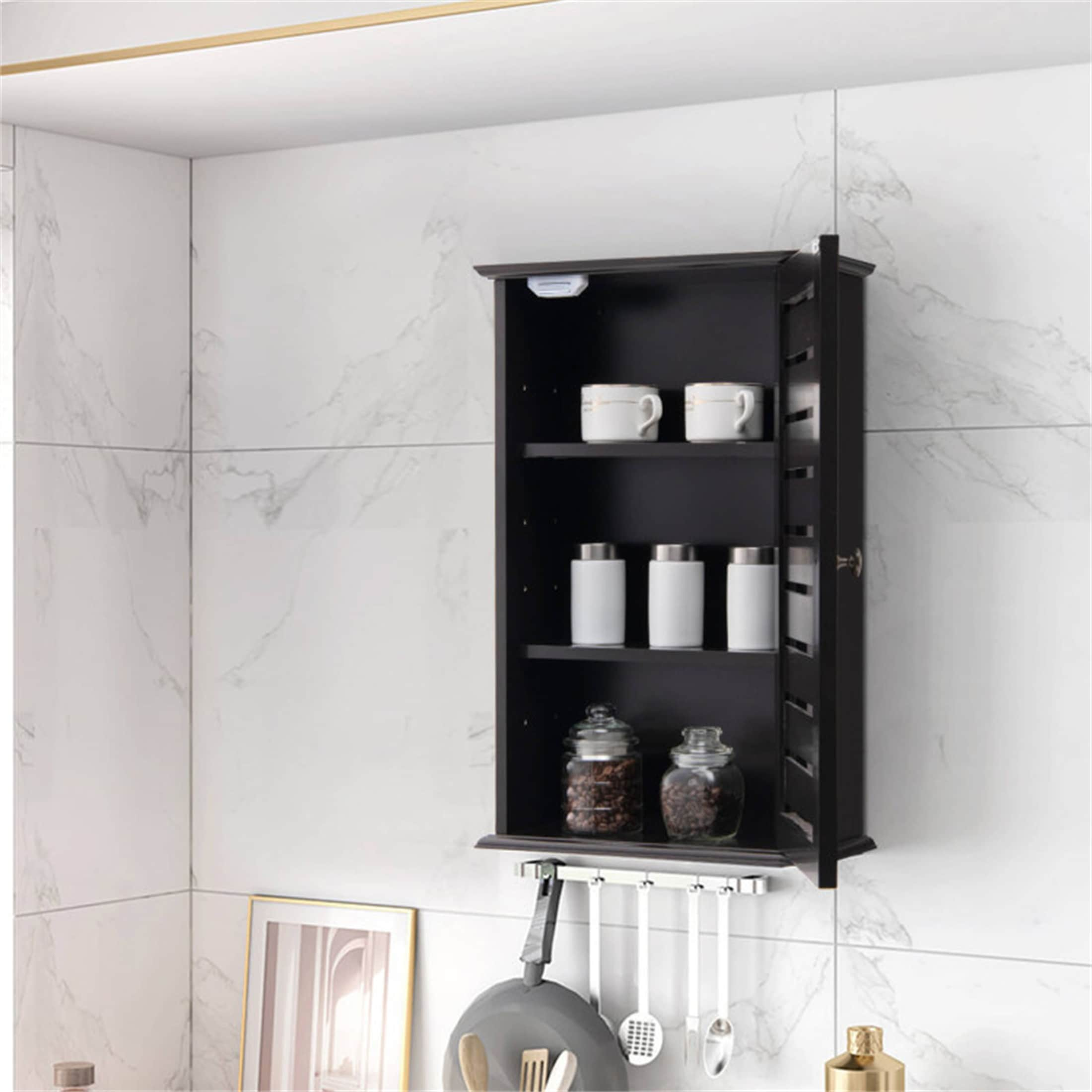 Dark Brown Wall Mount Medicine Cabinet Storage Organizer - Bed Bath &  Beyond - 37594206