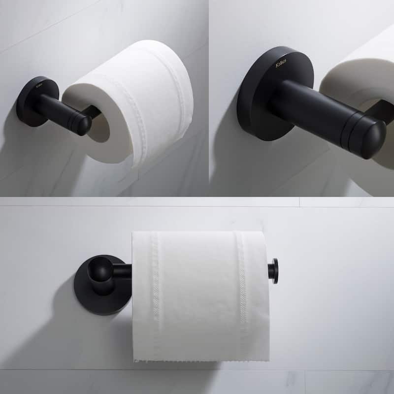 Kraus Elie 4-Piece Bathroom Package with 24" Towel Bar, Robe Hook,