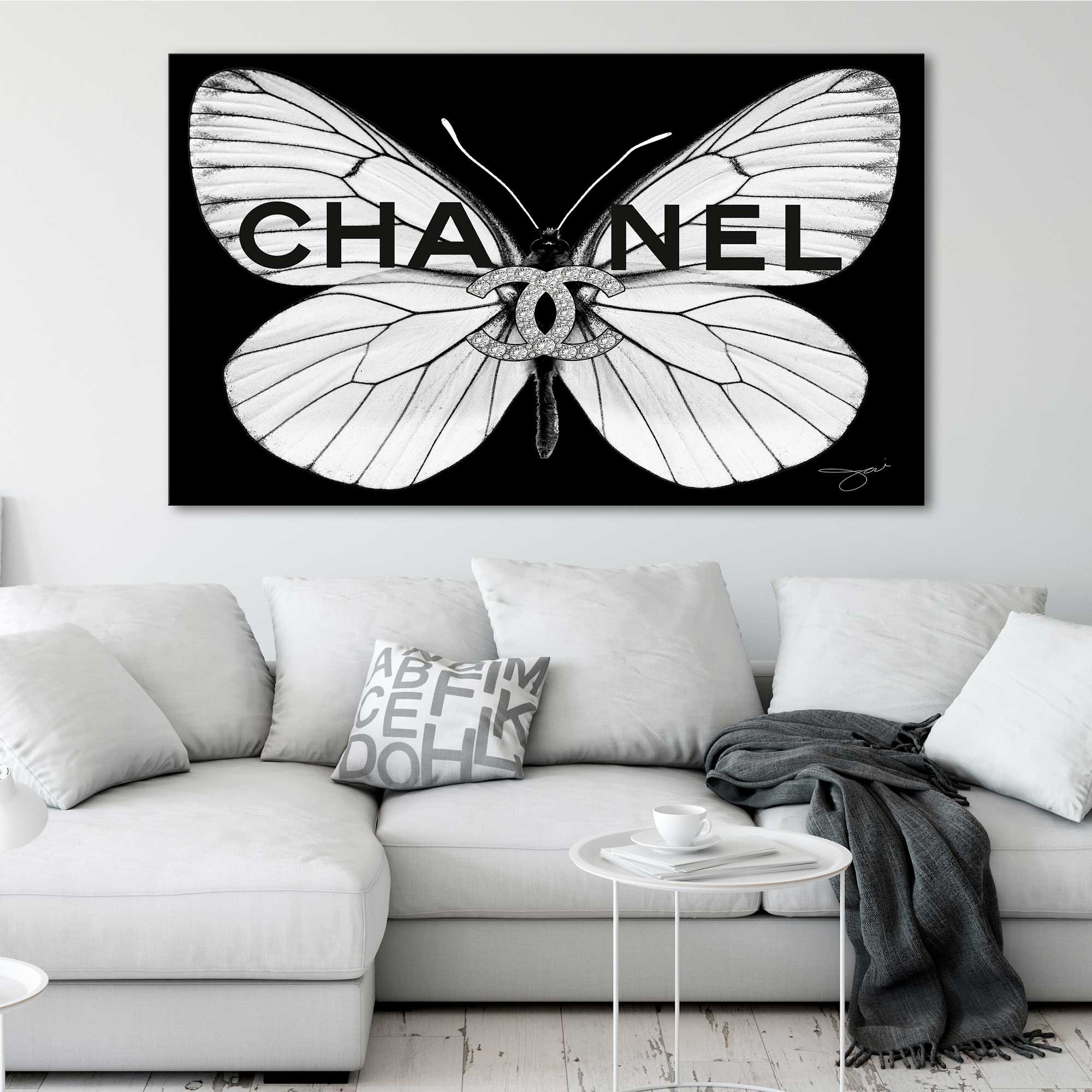 Chanel White Butterfly by Jodi Print on Canvas - On Sale - Bed Bath &  Beyond - 35429704