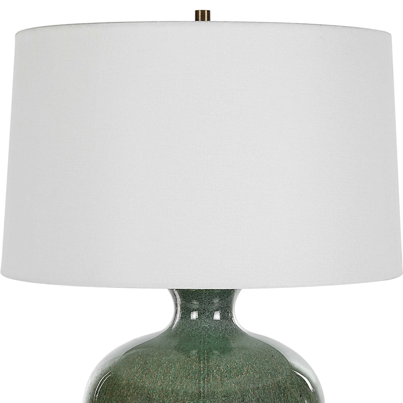 Curved Base Table Lamp with Tapered Shade - 26" - Green