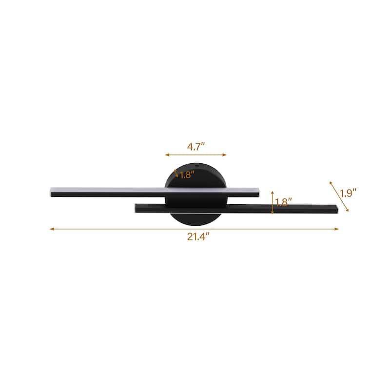 Modern Fixtures 21" Bathroom Vanity Lights Over Mirror Wall Sconce