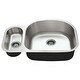 preview thumbnail 1 of 0, Fine Fixtures Undermount Offset Stainless Steel Double Bowl - 31.5" x 21"