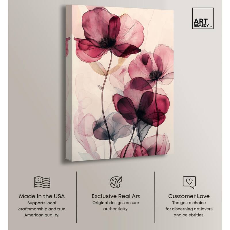 Filigree Flora I Canvas by Art Remedy, Gallery Wrapped