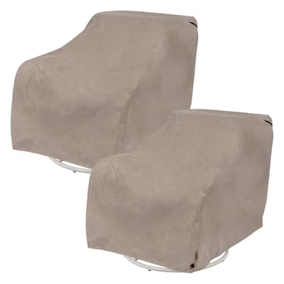Modern Leisure® Garrison Patio Swivel Lounge Chair Cover, Waterproof, 37.5"L x 39.25"W x 38.5"H, Sandstone, 2-Pack