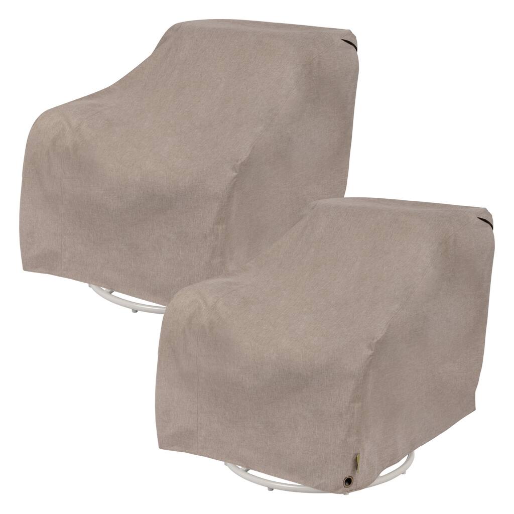 Modern Leisure® Garrison Patio Swivel Lounge Chair Cover, Waterproof, 37.5"L x 39.25"W x 38.5"H, Sandstone, 2-Pack