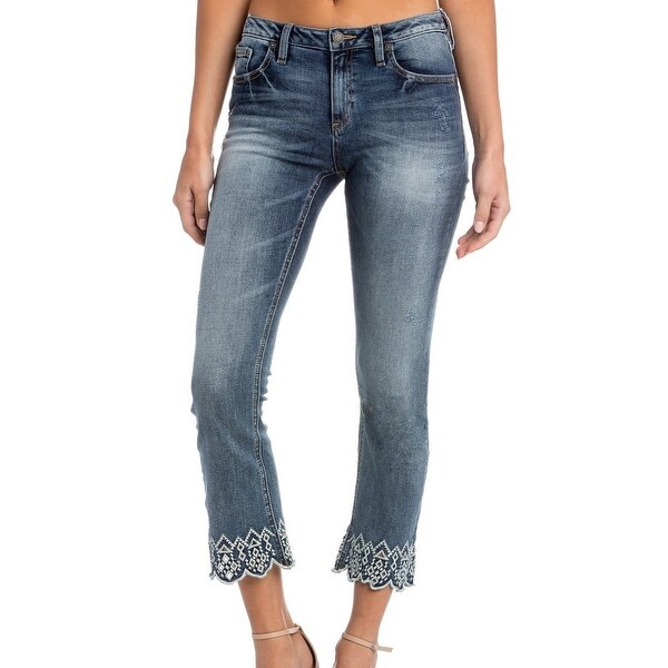 womens cropped denim jeans