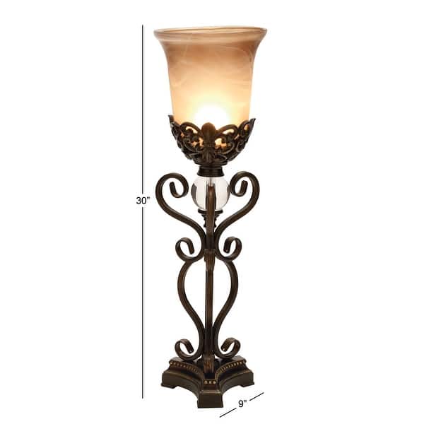 dimension image slide 1 of 5, Brown Iron Mediterranean Uplight (Set of 2)