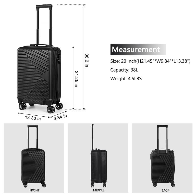 Hardside 20-Inch Carry on Luggage