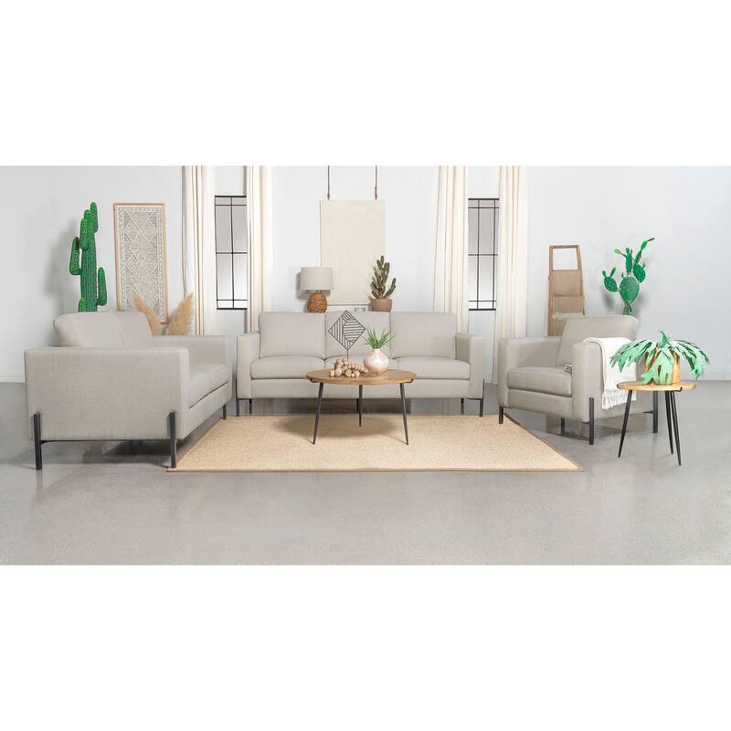 Tilly Transitional Upholstered Track Arms Sofa Set