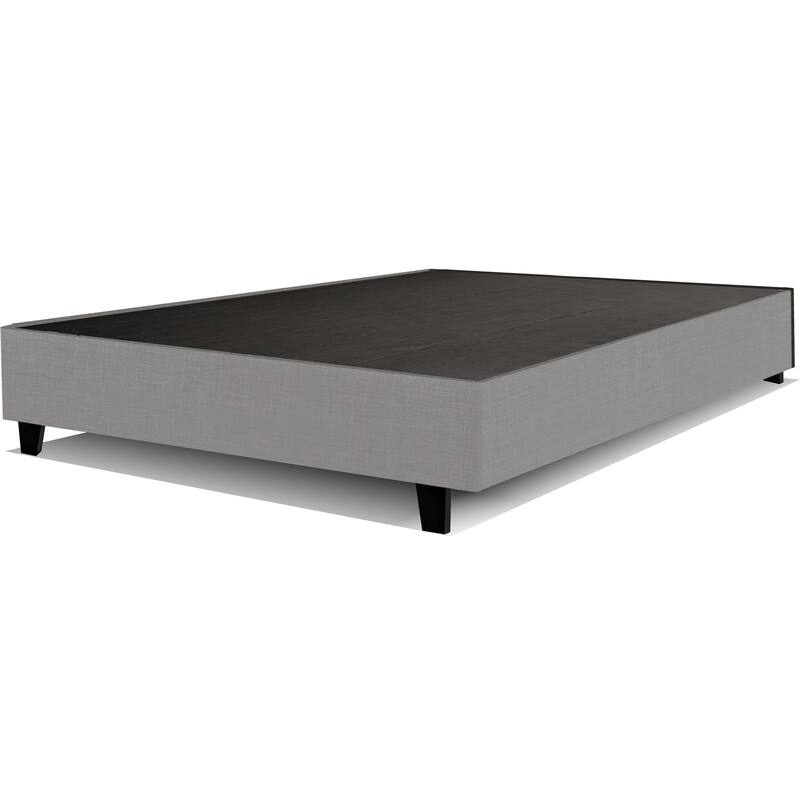14" Contemporary Upholstered Platform Bed Frame with 4" Legs, Minimalist Design and Adjustable Bed Compatible