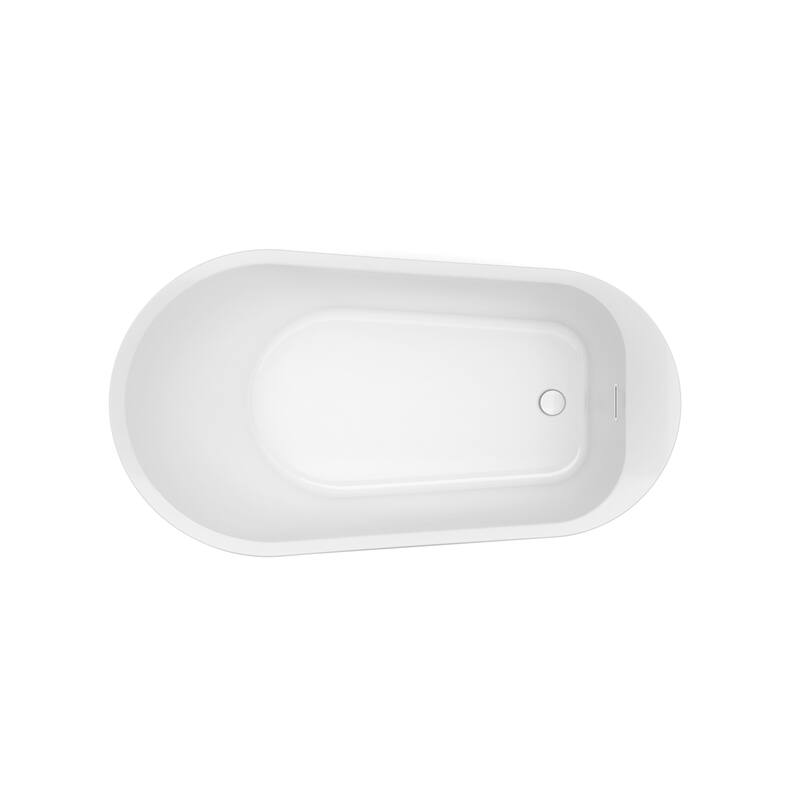 PROFLO Bingham 59" Free Standing Acrylic Soaking Tub with Reversible