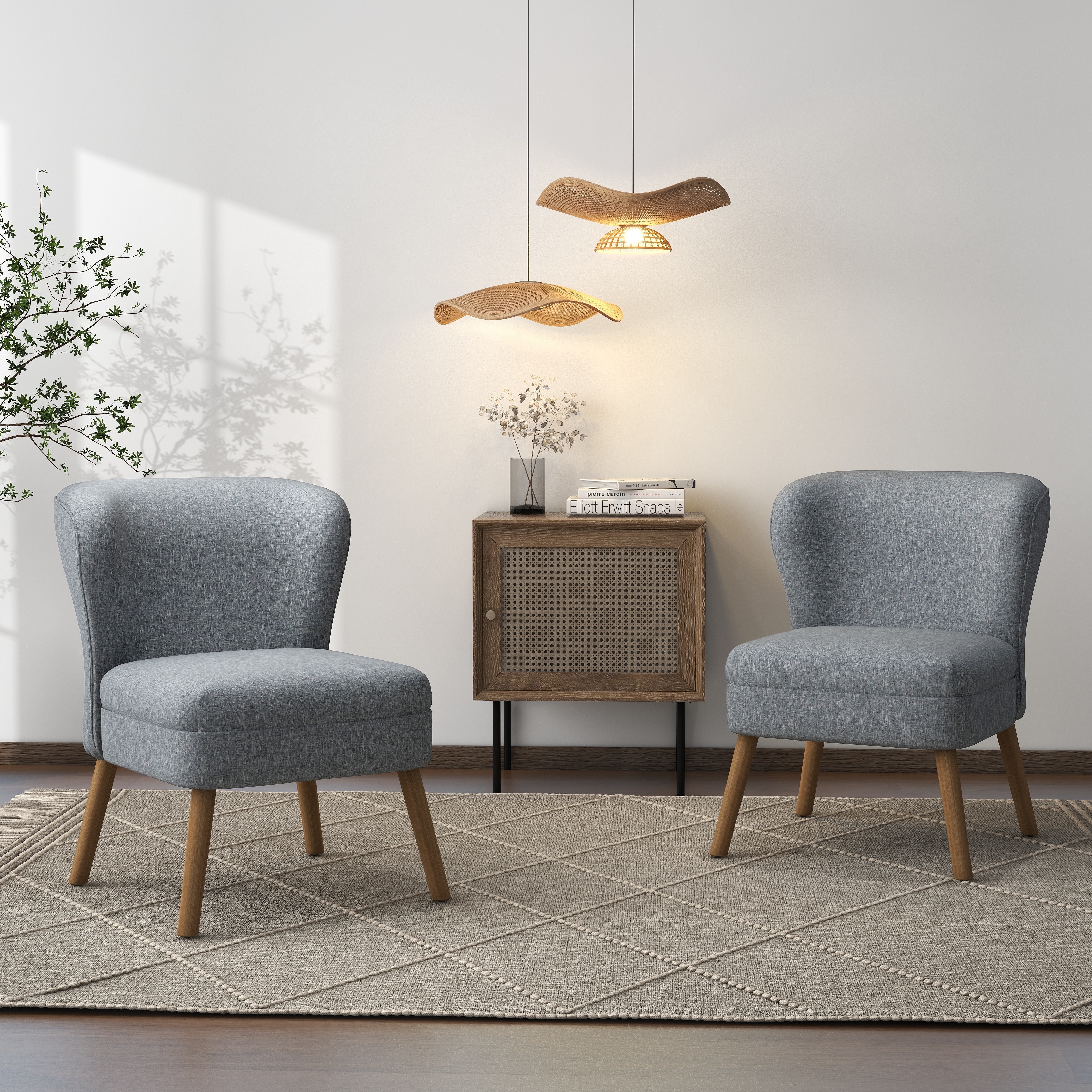 Linen Fabric Armless Accent Chair On Sale Bed Bath Beyond