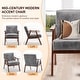 preview thumbnail 31 of 83, Homy Casa Mid-Century Modern Accent Chair, Solid Wood Frame, Extra-Thick Backrest, Wingback Lounge Chair Indoor