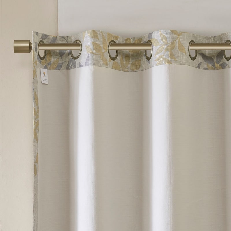 Rossetta Printed Multi Botanical Design Blackout Curtain Panel, Only 1 Piece Panel - 50x84"