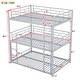 preview thumbnail 21 of 24, Metal Triple Bunk Bed with 2 Front Ladders, 3 Bunk Bed for Kids Adults Bedroom