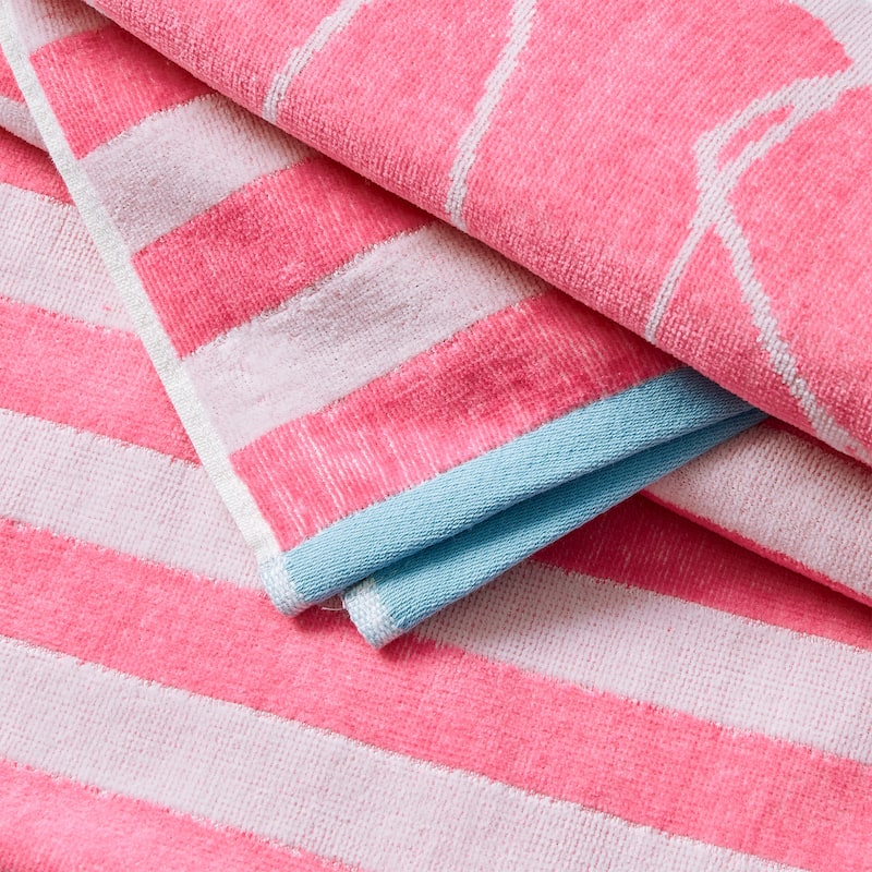 Linery & Co. 100% Cotton Jacquard 2 Pack Summer Beach Towels