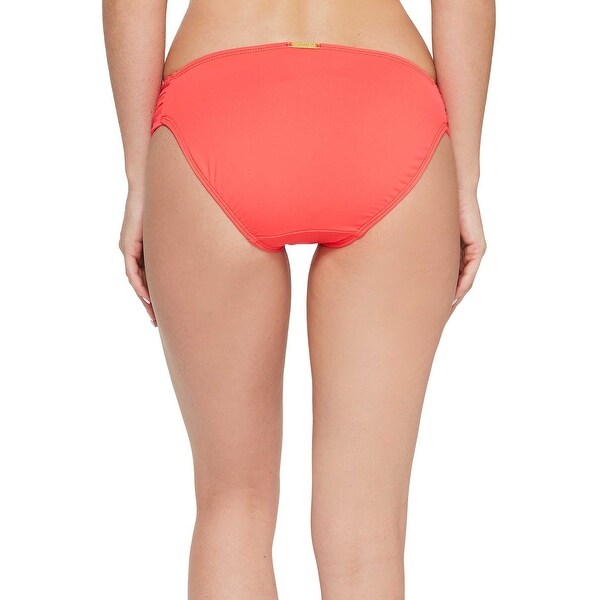 neon coral bikini bottoms