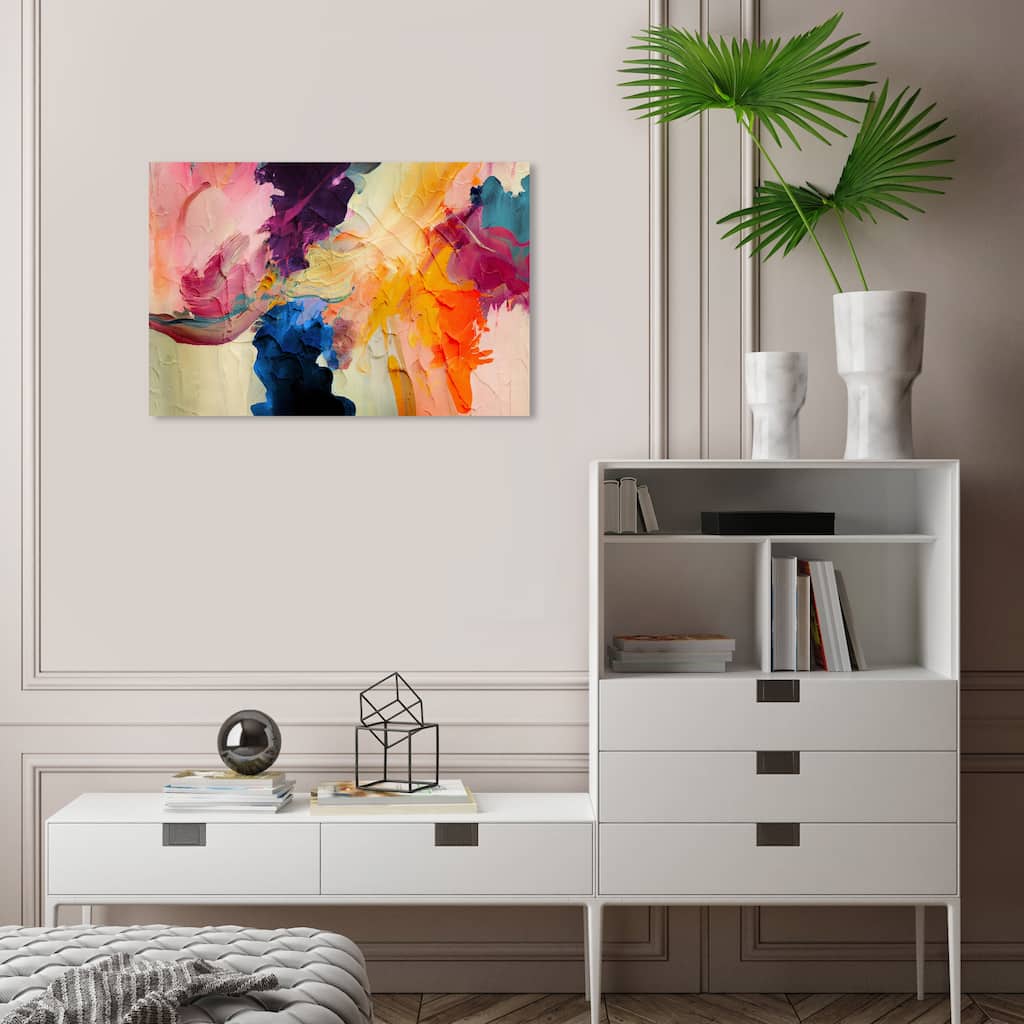 Wynwood Studio Abstract Sureste Orange and Modern & Contemporary Wall Art Canvas Print