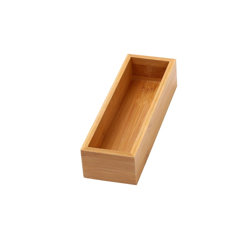 YBM Home Bamboo Kitchen Drawer Organizer Storage Box - 3x9x2 inch