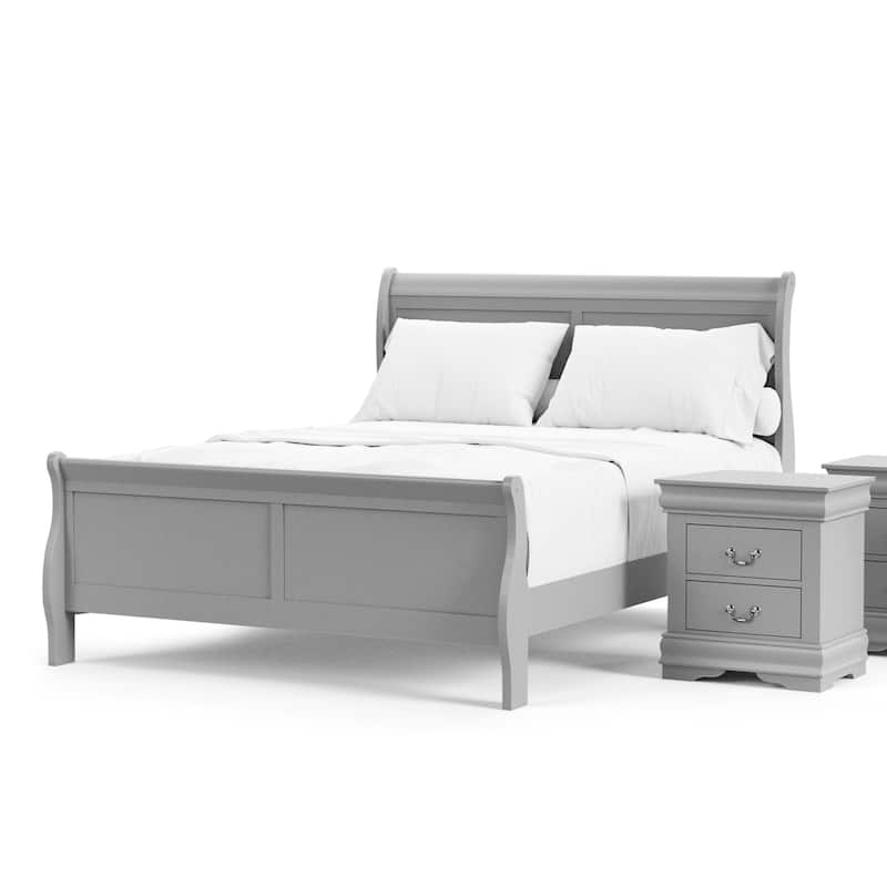 Furniture of America Mayday Modern Solid Wood 2-Piece Queen-size Sleigh Bedroom Set