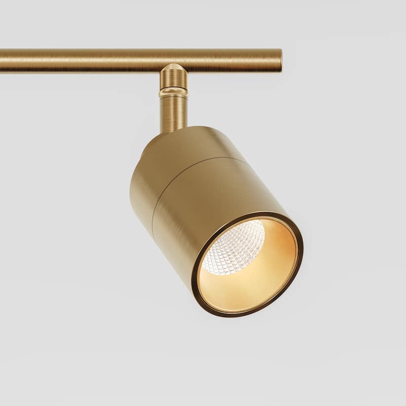 VidaLite - Shura 4-Light LED Fixed Tracklight kit 3000k, Brushed Brass
