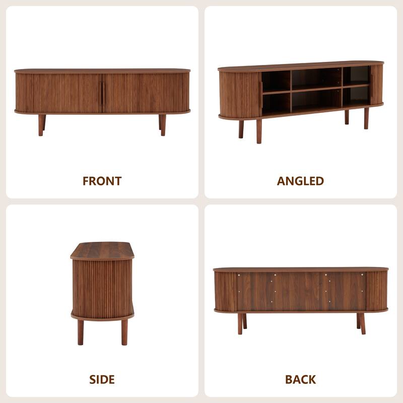 62.99in. Wood TV Stand For TVs up to 70in.