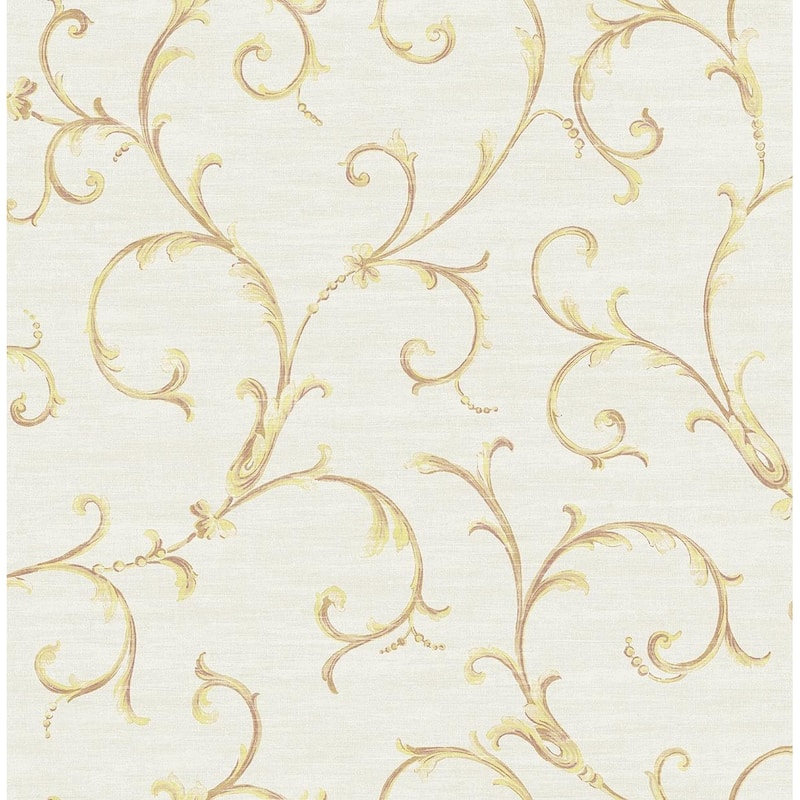Seabrook Designs Shawna Scrolls Unpasted Wallpaper