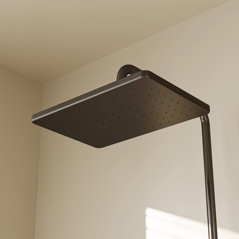 hower System with Rainfall Shower Head, Handheld Shower & Spray Gun Space Aluminum Wall Mount Bathroom Shower Faucet Set