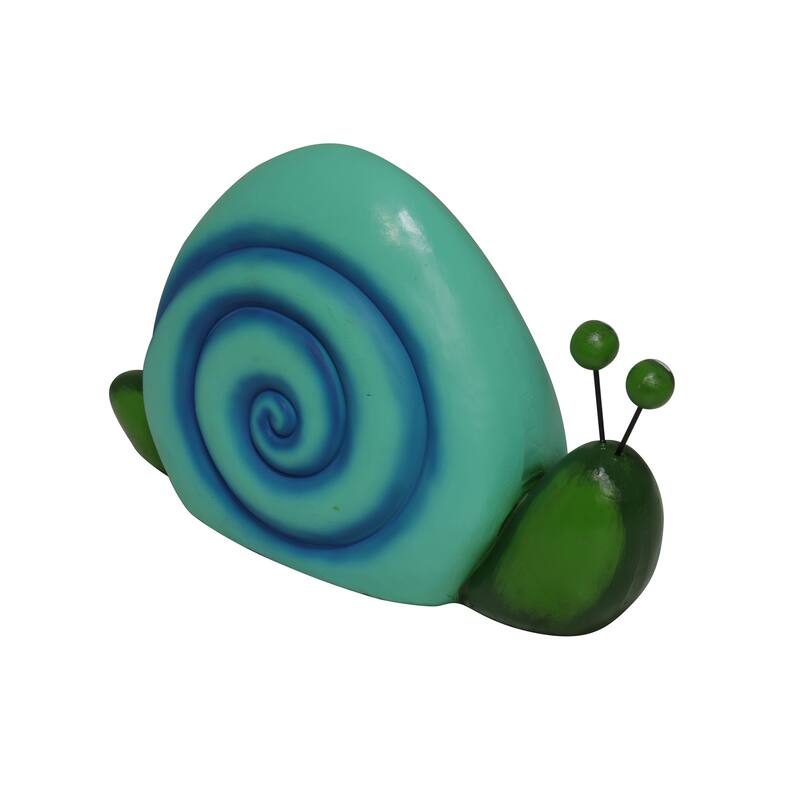Magnesium Oxide Blue and Green Swirl Snail Statuary