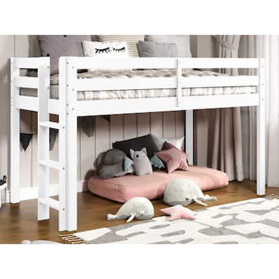 Taylor & Olive Trillium Low Loft Twin Bed with End Ladder