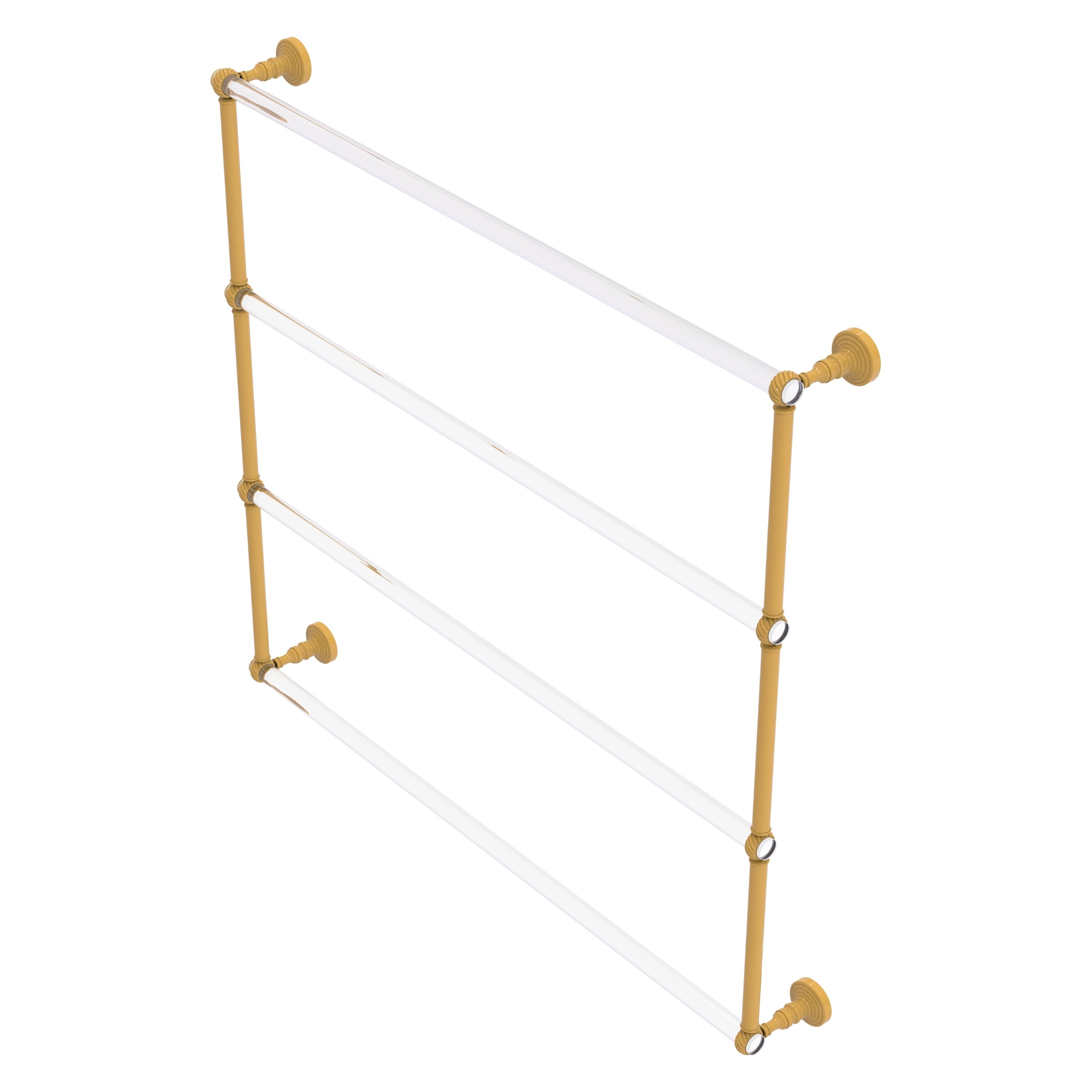 Allied Brass Pacific Grove Collection 4 Tier 24 Inch Ladder Towel Bar with Twisted Accents